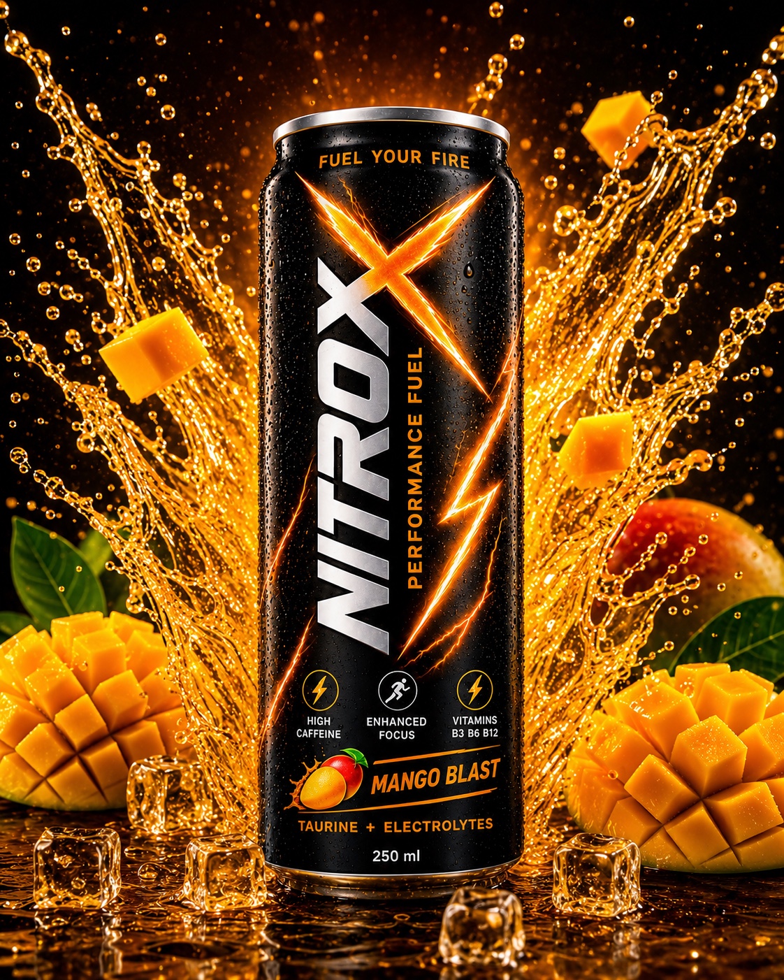NitroX Mango Blast energy drink