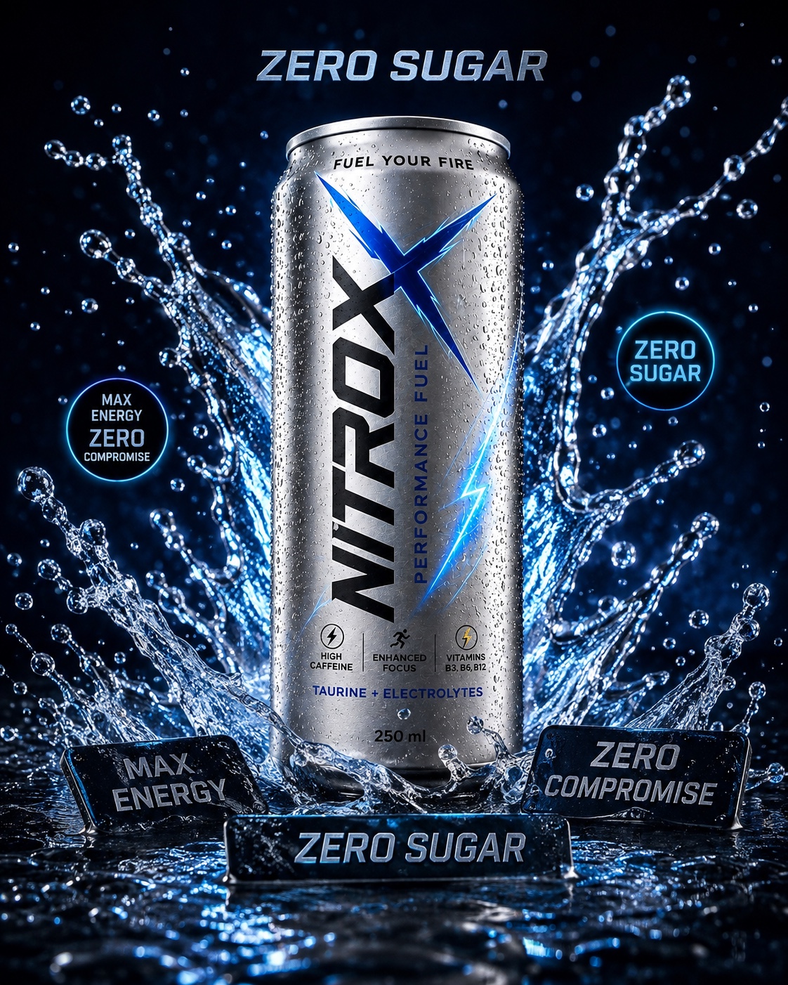 NitroX Zero Sugar energy drink